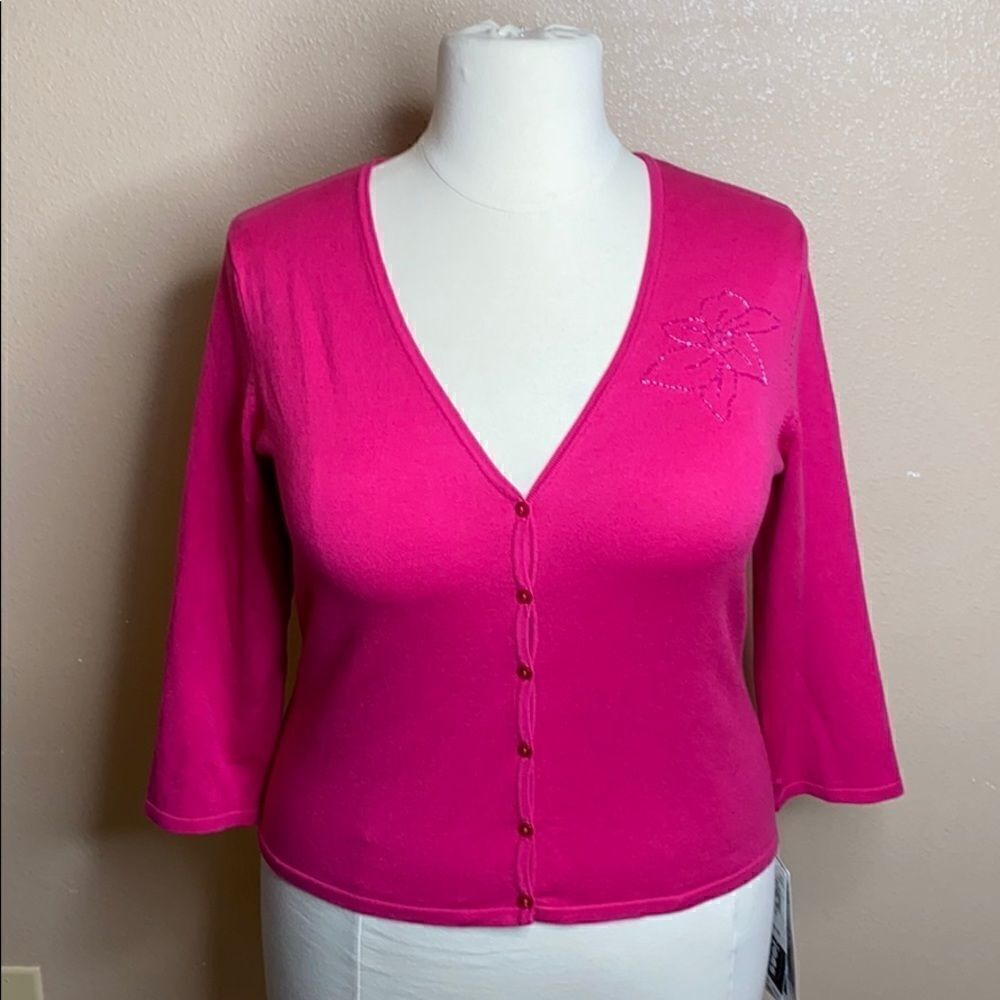 Women’s Perceptions Silk Washable Cardigan. Size 16. New!